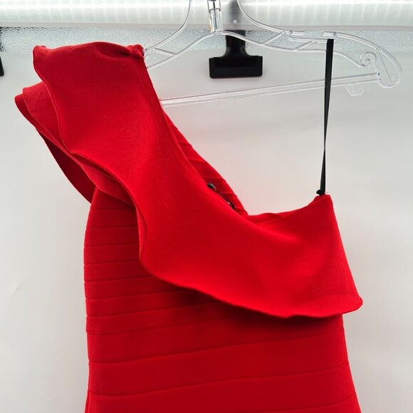 Venus Women's Bodycon Bandage Dress Ruffle One Shoulder Size Small - Picture 6 of 9